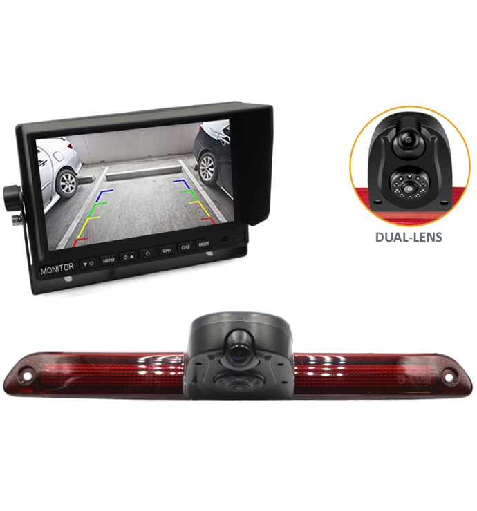InCarTec | Mercedes Sprinter, VW Crafter (2006-2016) DUAL LENS high level brake light camera and monitor kit ( CK-MBZ-01-DUAL )
