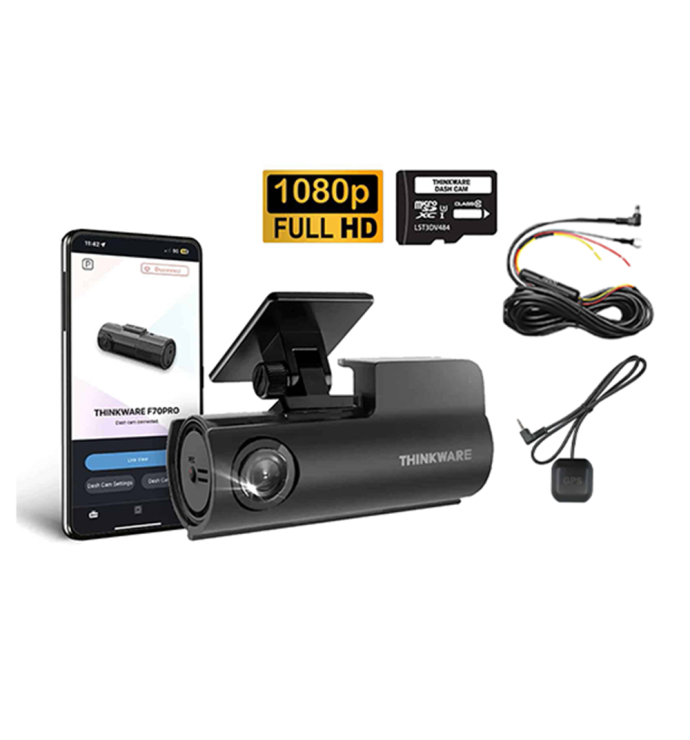 Thinkware | F70Prolock 1CH Hardwire- Bulk GPS & Lock Box included 