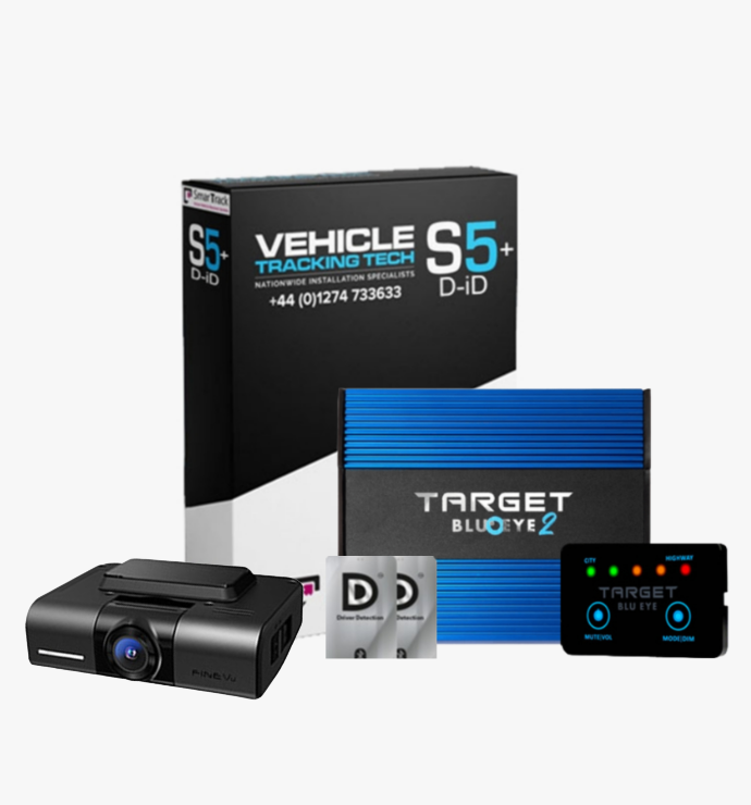 SmarTrack S5+, FineVu GX400 Front Only 32Gb Hardwire and Target Blu Eye 2 (LCD Version)