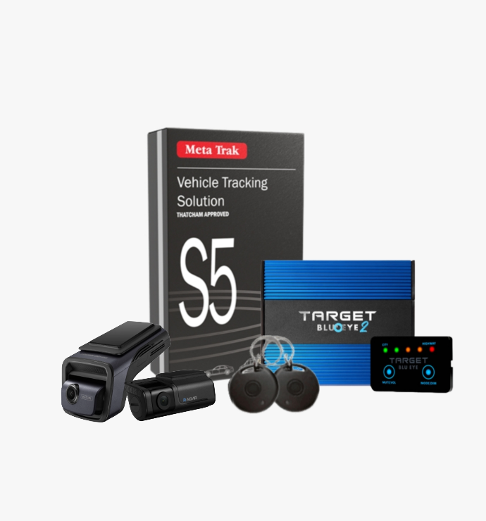 Meta Trak S5 VTS, Thinkware Dash Cam U3000 Front & Rear and Target Blu Eye 2 (LCD Version)