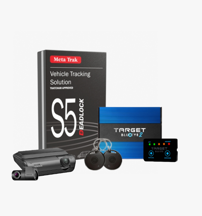 Meta Trak S5 Deadlock Pro, Thinkware ARC700 2 CH Hardwire and Target Blu Eye 2 (LCD Version)