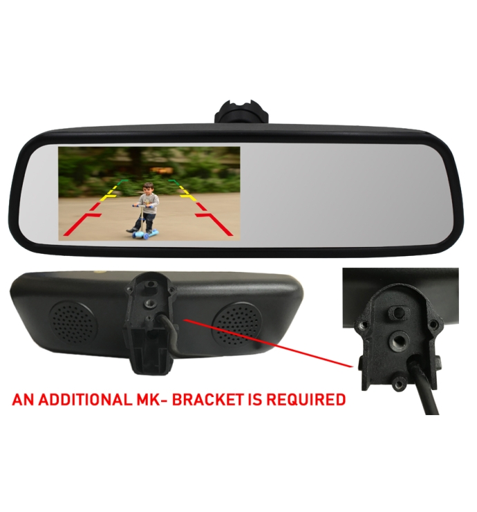 InCarTec | 4.5 inch Rear view mirror monitor (Extra Bracket required) ( M-4318 )