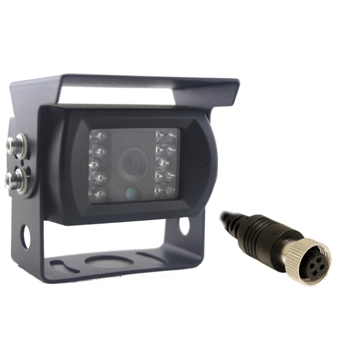 InCarTec | Universal heavy duty rear view camera with adjustable bracket for Vans/ Motorhomes NTSC (BLACK) ( CVC-UNI-300 )