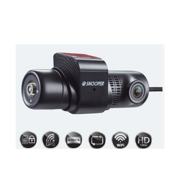 Snooper | DVR-PRO 2 Channel Front & Rear Cam (Hardwire and Plug & Play)
