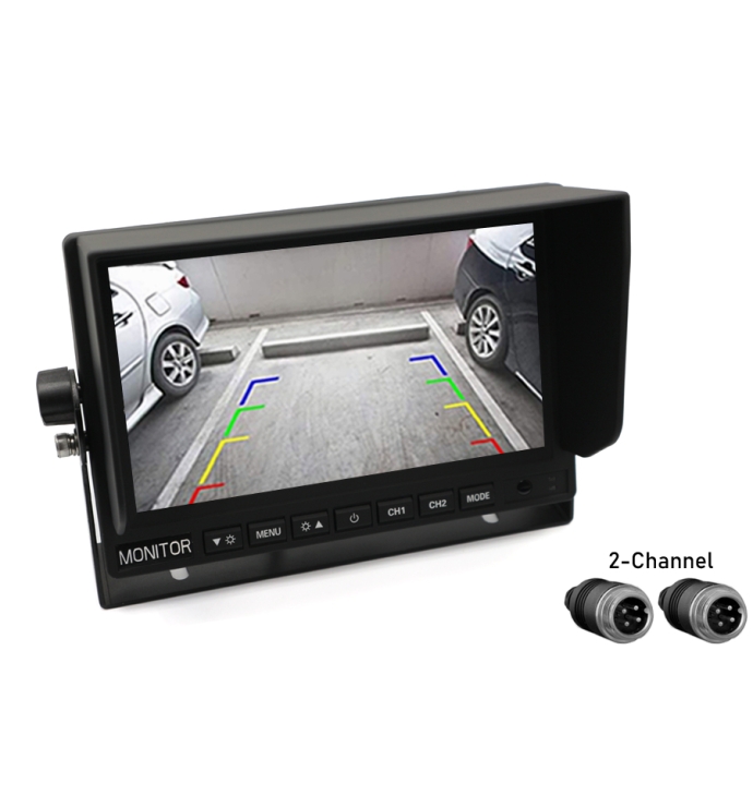 InCarTech | 7 inch Rear View Camera Monitor/Screen (4 PIN Connection)